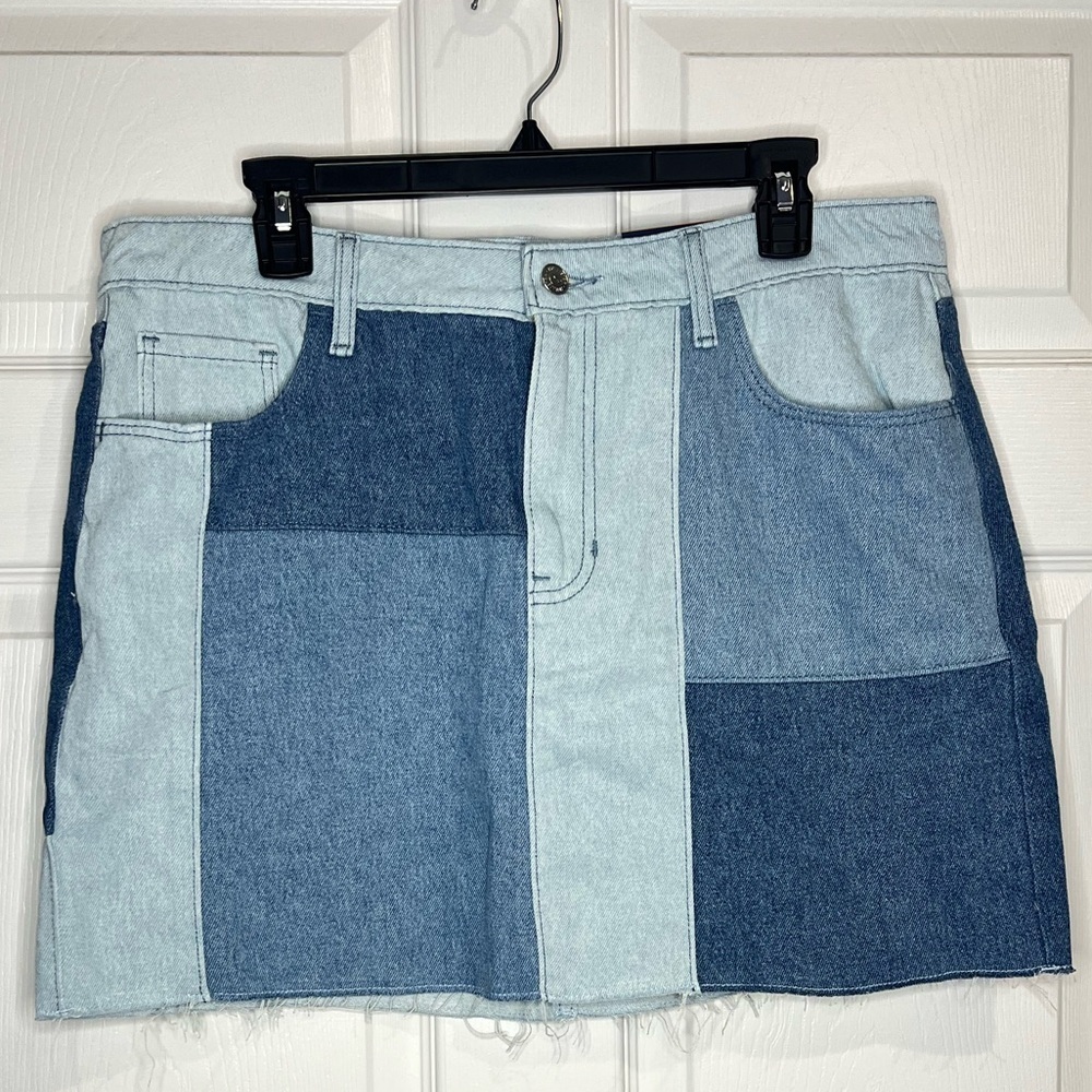 NWT - Hollister Co. Junior's Blue High-Rise Denim Skirt - Size 15/32